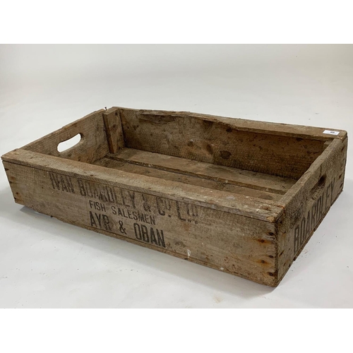 66 - Large old Boardley wooden crate, 81cmx49cmx18cm