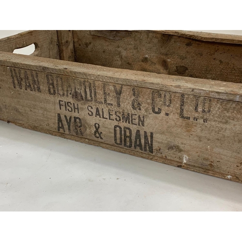 66 - Large old Boardley wooden crate, 81cmx49cmx18cm