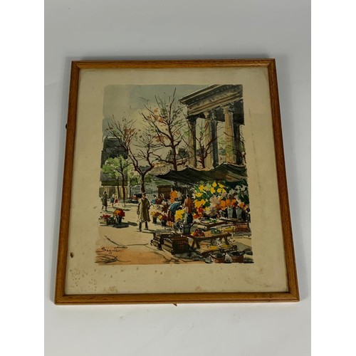 88 - 4 1920's watercolours by Franz Herbelot and Pierre Seguit, 38cm x 33cm