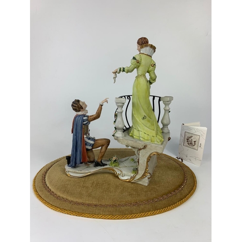 152 - Large Capodimonte figure, 36cm x 29cm