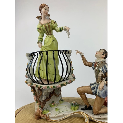 152 - Large Capodimonte figure, 36cm x 29cm