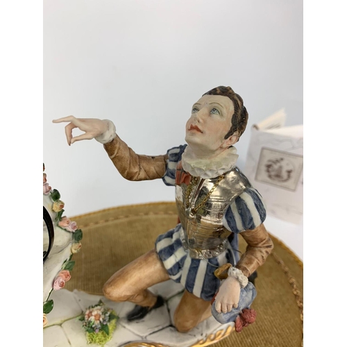 152 - Large Capodimonte figure, 36cm x 29cm