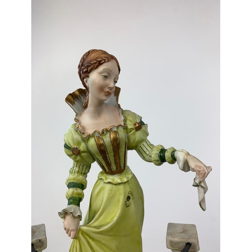 152 - Large Capodimonte figure, 36cm x 29cm