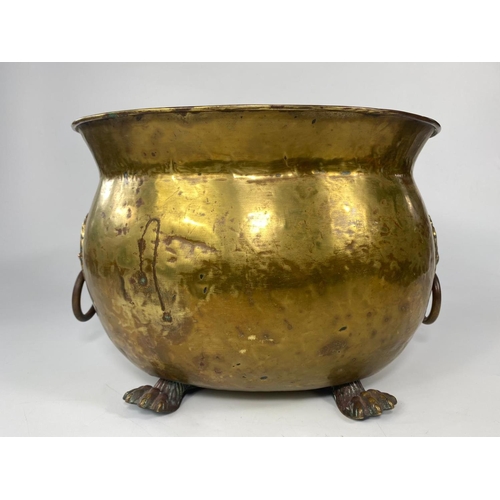 59 - Large brass planter, early 20th century. 35cm x 24cm