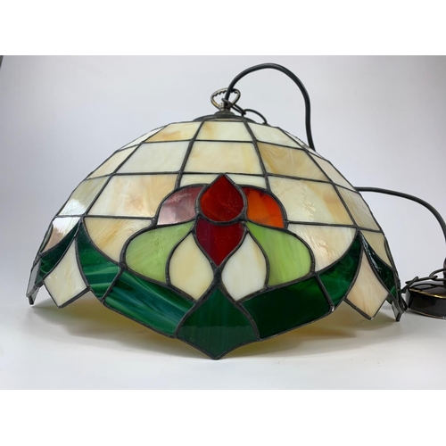 13 - Large Tiffany style light fitting. 41cm