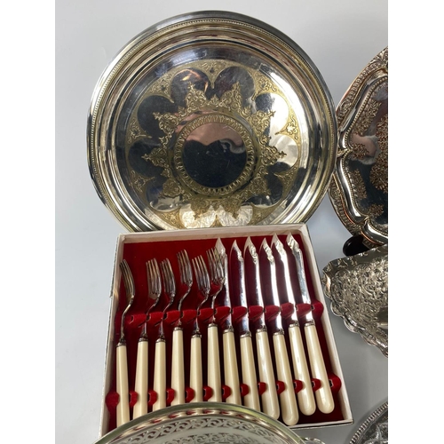 132 - Large quantity of good quality silver plate items