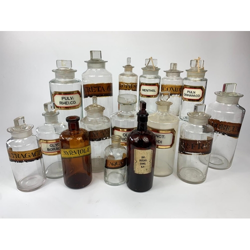 176 - Quantity of Edwardian chemist bottles