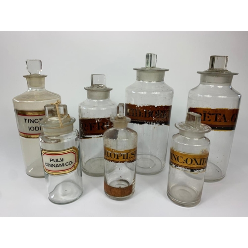 176 - Quantity of Edwardian chemist bottles