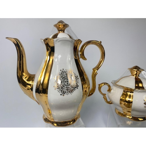 179 - Czechoslovakian gilded tea set