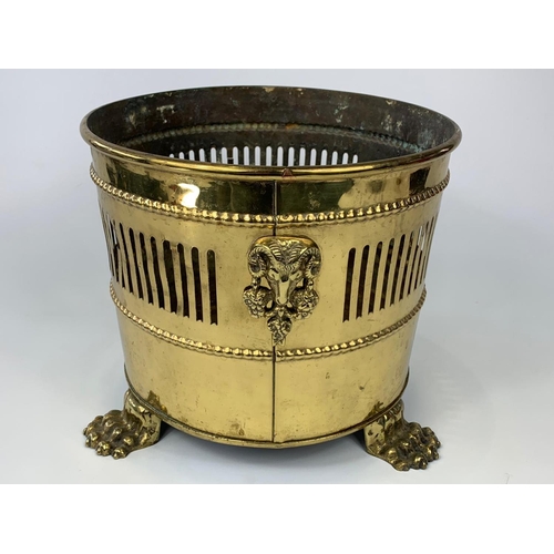 18 - Brass planter in the Regency style, circa 1900.  26cm x 23cm