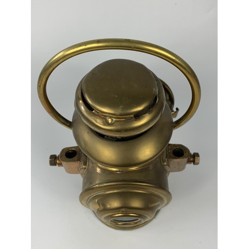 236 - Early 20th century brass lamp for carriage or car. 29cm