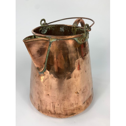 36 - Victorian copper jug, 22cm