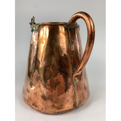 36 - Victorian copper jug, 22cm