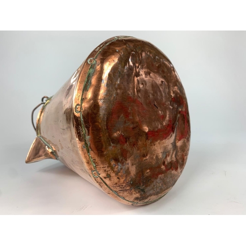 36 - Victorian copper jug, 22cm