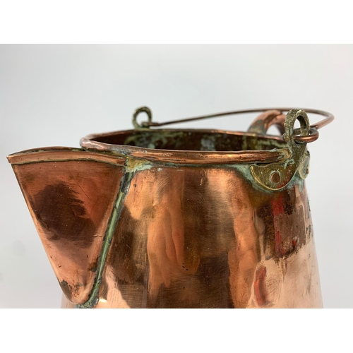 36 - Victorian copper jug, 22cm