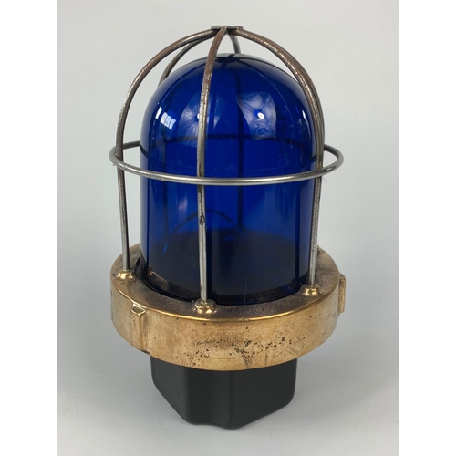 41 - Early 20th century ships bulk head light fitting, 21cm