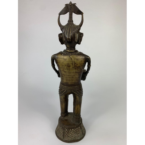 42 - African bronze figure, circa 1900-1910, 38cm