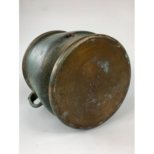 47 - 19th century bronze planter, 23cm