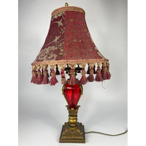 53 - Ornate lamp, 67cm