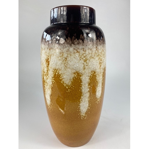 58 - West German vase with lava decoration, 38cm