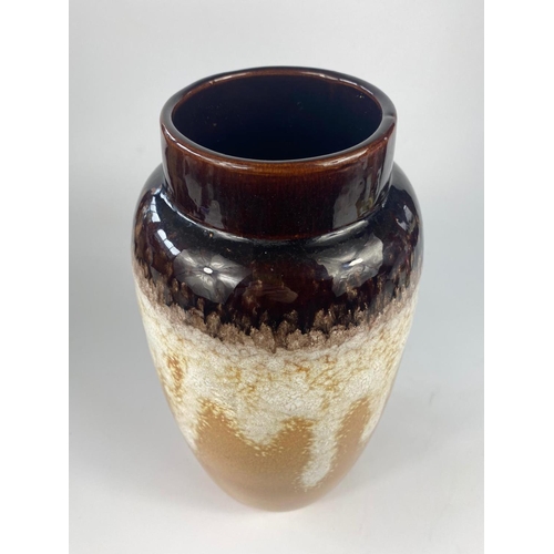 58 - West German vase with lava decoration, 38cm