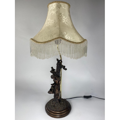 68 - Resin table lamp, 65cm