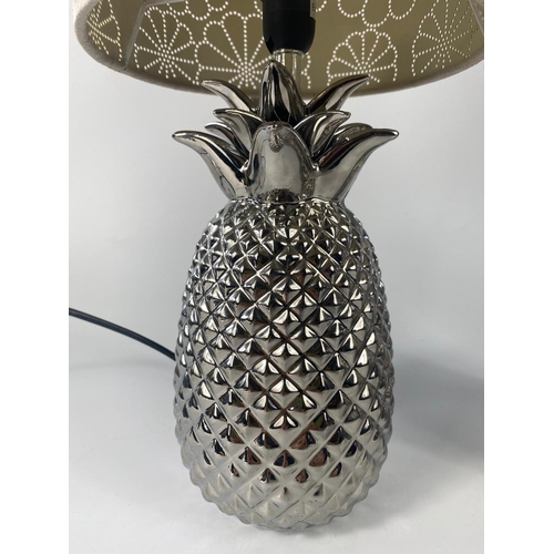 72 - Pair of pineapple shaped table lamps, 49cm