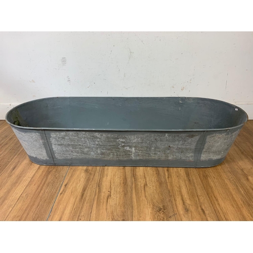 83 - Large galvanised bath, 149cmx52cmx30cm