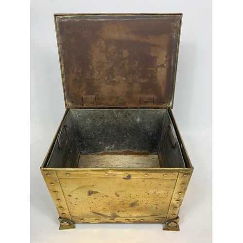 94 - Brass coal box 41x32x31