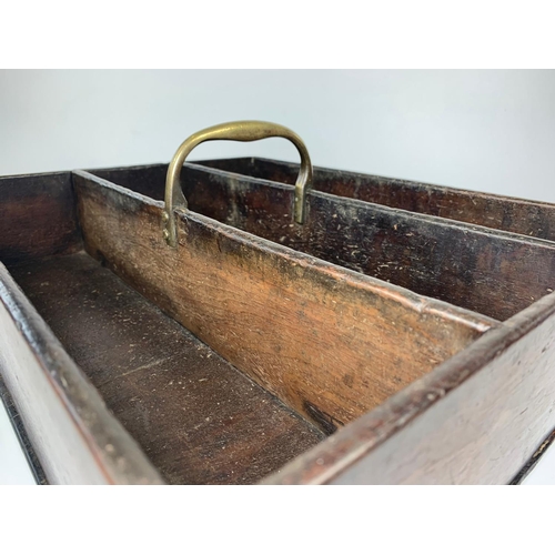 31 - Georgian mahogany cutlery tray. 45x36cm