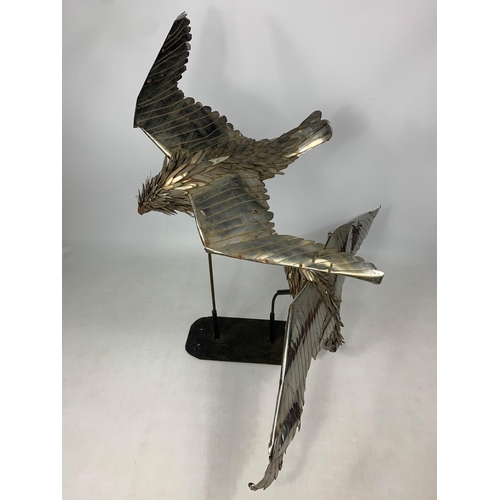 29 - Large Ramsay Dick eagles sculpture, 136x146cm