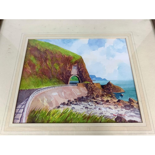 32 - 2 watercolours by Ray McDowell, 43cm x 39cm and 48cm x 35cm