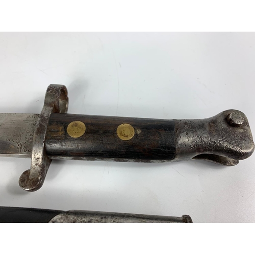 1 - Late 19th century bayonet stamped, W.D. and V.R.  44cm