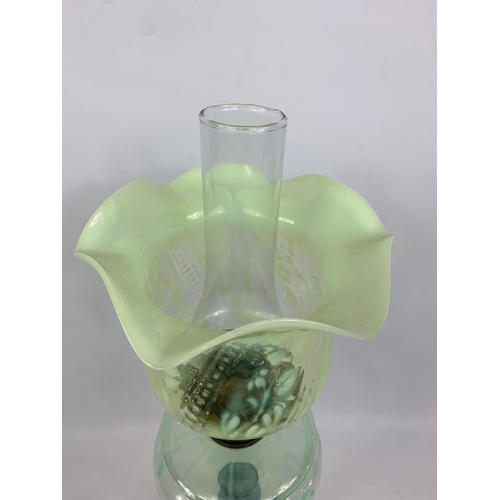 20 - Large late 19th century oil lamp, 69cm