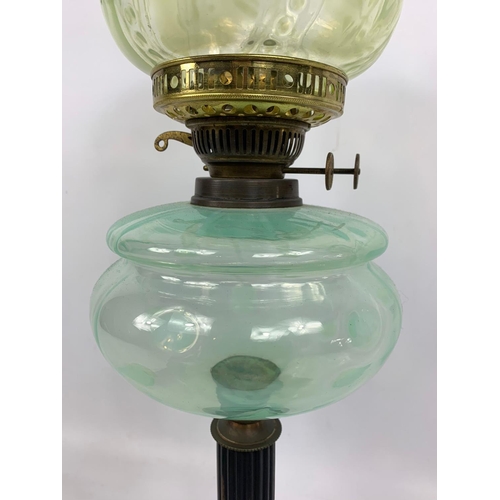 20 - Large late 19th century oil lamp, 69cm