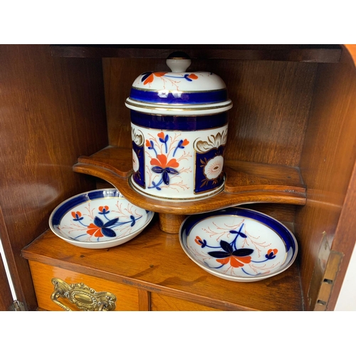 24 - Edwardian smokers cabinet, 29cm x 21cm x 43cm