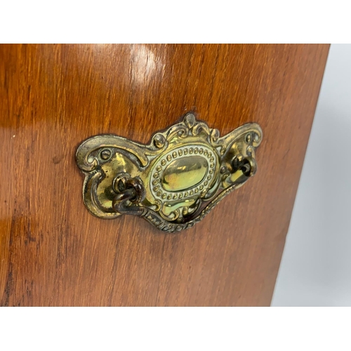 24 - Edwardian smokers cabinet, 29cm x 21cm x 43cm