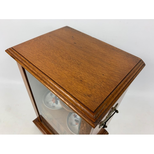 24 - Edwardian smokers cabinet, 29cm x 21cm x 43cm