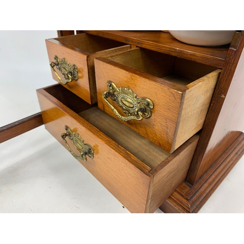 24 - Edwardian smokers cabinet, 29cm x 21cm x 43cm