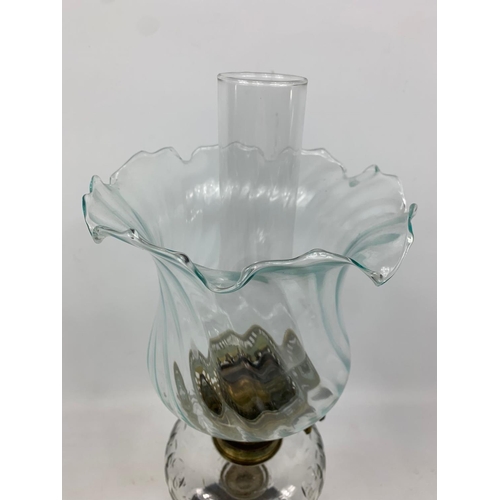 26 - Victorian style oil lamp, 53cm