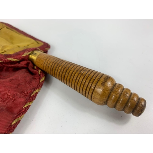 3 - Edwardian church offering pouch, 32cmx21cm