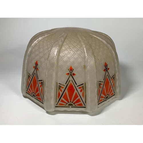48 - Large Art Deco 1930's light shade, 35cm