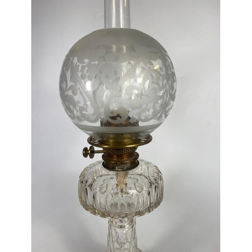 57 - Victorian oil lamp, 61cm