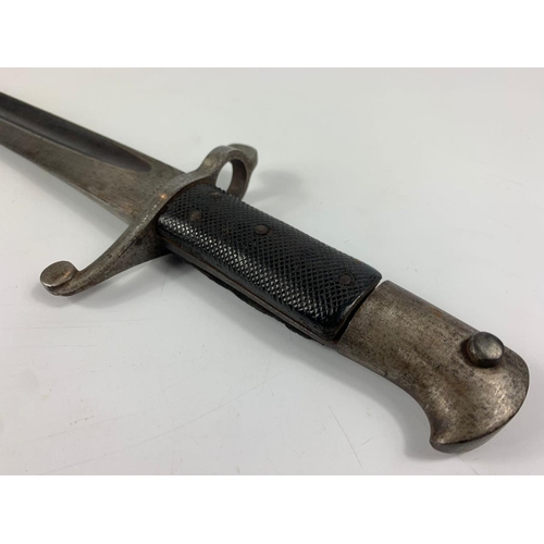 7 - 19th century English sword bayonet, possibly naval. 71cm