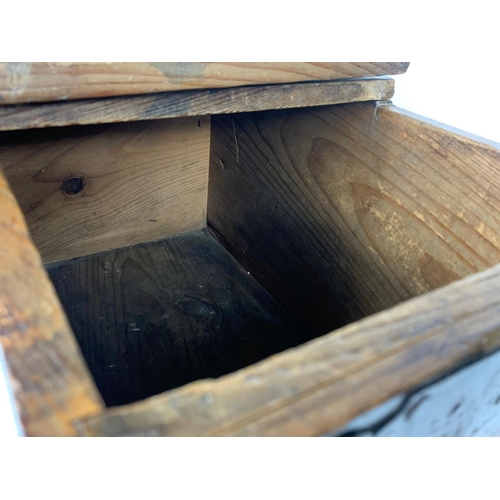 9 - 19th century Japanese wooden cash box, 46x28x28cm