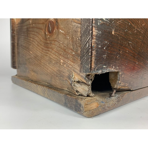 9 - 19th century Japanese wooden cash box, 46x28x28cm