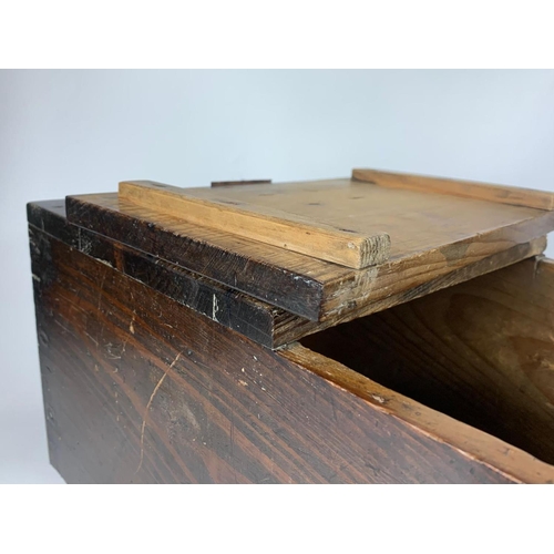 9 - 19th century Japanese wooden cash box, 46x28x28cm