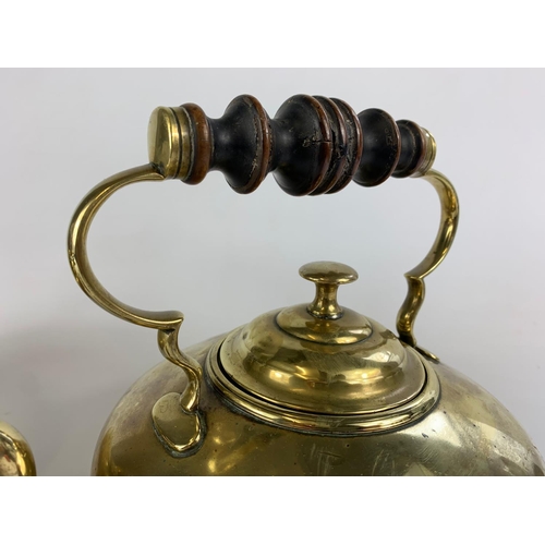 115 - Two Victorian brass kettles