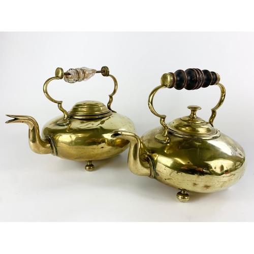 115 - Two Victorian brass kettles