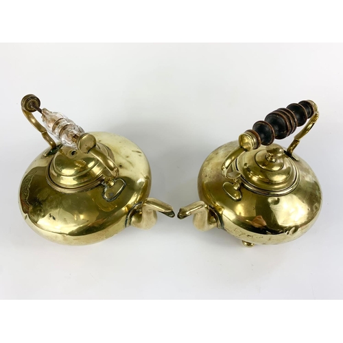 115 - Two Victorian brass kettles